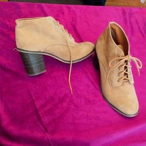Qupid Suede lace up ankle boots